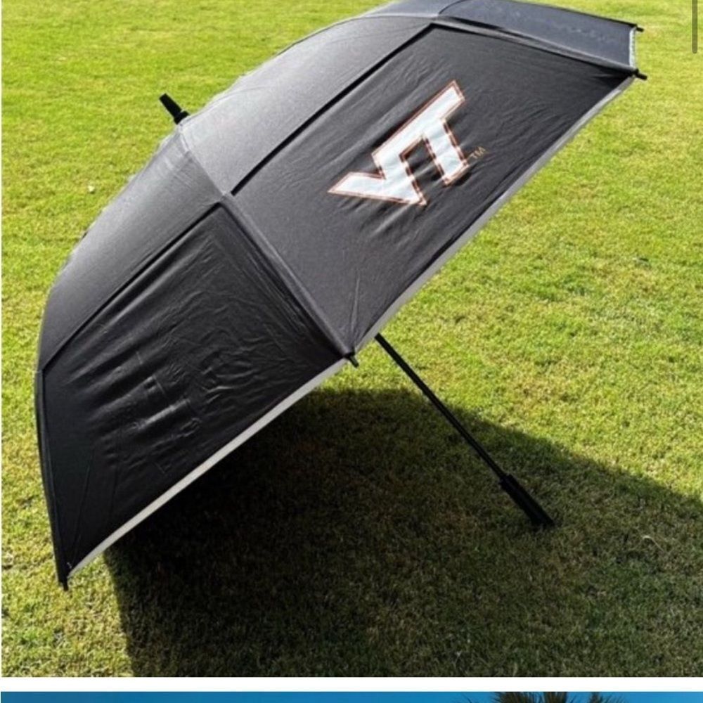 New Weatherman Virginia Tech 68” Golf Umbrella - Picture 2 of 5